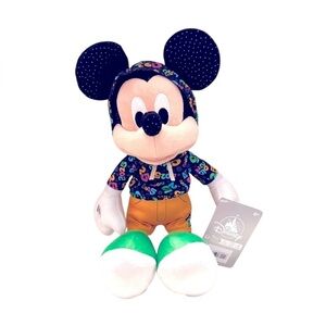 Disney Mickey Mouse Plush with Colorful Hoodie and Green Shoes